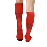 Custom Orange Red Red Knee-High Sock