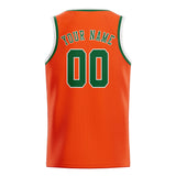 Custom Orange Red & Green Colors Design Sports Basketball Jersey