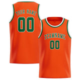Custom Orange Red & Green Colors Design Sports Basketball Jersey