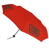 Custom Orange Red Dark Green Automatic Umbrella