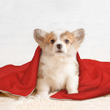 Custom Orange Red Dark Green Pet Blanket
