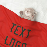 Custom Orange Red Dark Green Pet Blanket