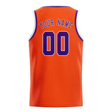 Custom Orange Red & Purple Colors Design Sports Basketball Jersey