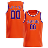 Custom Orange Red & Purple Colors Design Sports Basketball Jersey