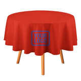 Custom Orange Red Light Purple Round Table Cloth