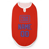 Custom Orange Red Light Purple Pet Vest