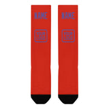 Custom Orange Red Light Purple Knee-High Sock
