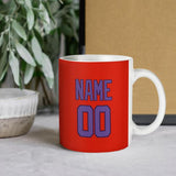 Custom Orange Red Light Purple Mug