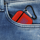 Custom Orange Red Light Purple AirPods Case