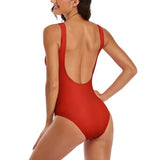 Custom Orange Red Light Purple Swimsuit