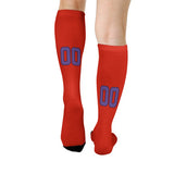 Custom Orange Red Light Purple Knee-High Sock