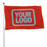 Custom Orange Red Light Blue Flag