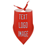 Custom Orange Red Light Blue Pet Scarf