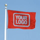 Custom Orange Red Light Blue Flag