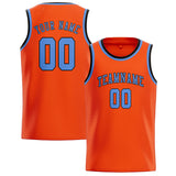Custom Orange Red & Light Blue Colors Design Sports Basketball Jersey
