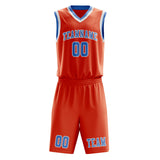 Custom Orange Red Light Blue Basketball Set