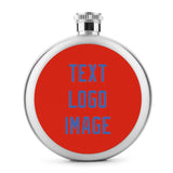 Custom Orange Red Sky Blue Hip Flask