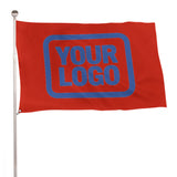 Custom Orange Red Sky Blue Flag