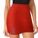 Custom Orange Red Sky Blue A-Line Skort