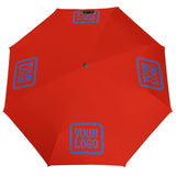 Custom Orange Red Sky Blue Automatic Umbrella