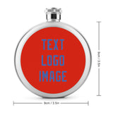 Custom Orange Red Sky Blue Hip Flask