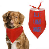 Custom Orange Red Sky Blue Pet Scarf