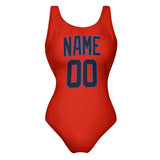 Custom Orange Red Navy Swimsuit