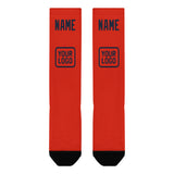 Custom Orange Red Navy Knee-High Sock