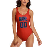 Custom Orange Red Navy Swimsuit