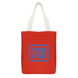Custom Orange Red Navy Canvas Tote Bag