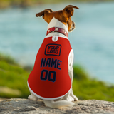 Custom Orange Red Navy Pet Vest
