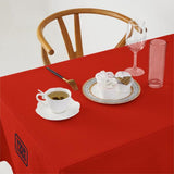 Custom Orange Red Sky Blue Square Table Cloth