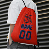 Custom Orange Red Navy Drawstring Bag