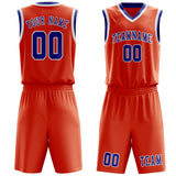 Custom Orange Red Sky Blue Basketball Set