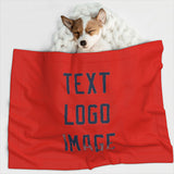 Custom Orange Red Blue Pet Blanket