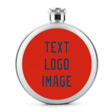 Custom Orange Red Blue Hip Flask