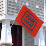 Custom Orange Red Blue Flag