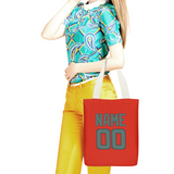 Custom Orange Red Blue Green Canvas Tote Bag