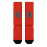 Custom Orange Red Blue Green Knee-High Sock