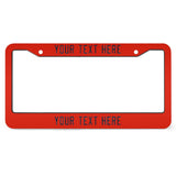 Custom Orange Red Navy License Plate Frame