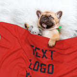 Custom Orange Red Navy Pet Blanket