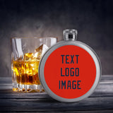 Custom Orange Red Navy Hip Flask