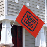 Custom Orange Red Navy Flag