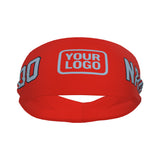 Custom Orange Red Light Blue Sports headband