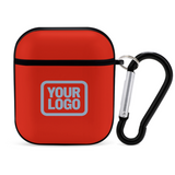 Custom Orange Red Light Blue AirPods Case
