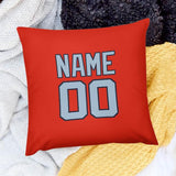 Custom Orange Red Light Blue Pillowcase