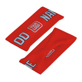 Custom Orange Red Light Blue Sports headband