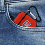 Custom Orange Red Light Blue AirPods Case