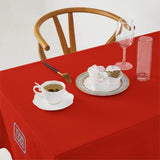 Custom Orange Red Navy Square Table Cloth