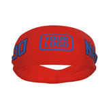 Custom Orange Red Sky Blue Sports headband